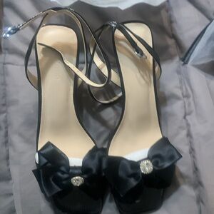 Coutgo Black Bow Heels